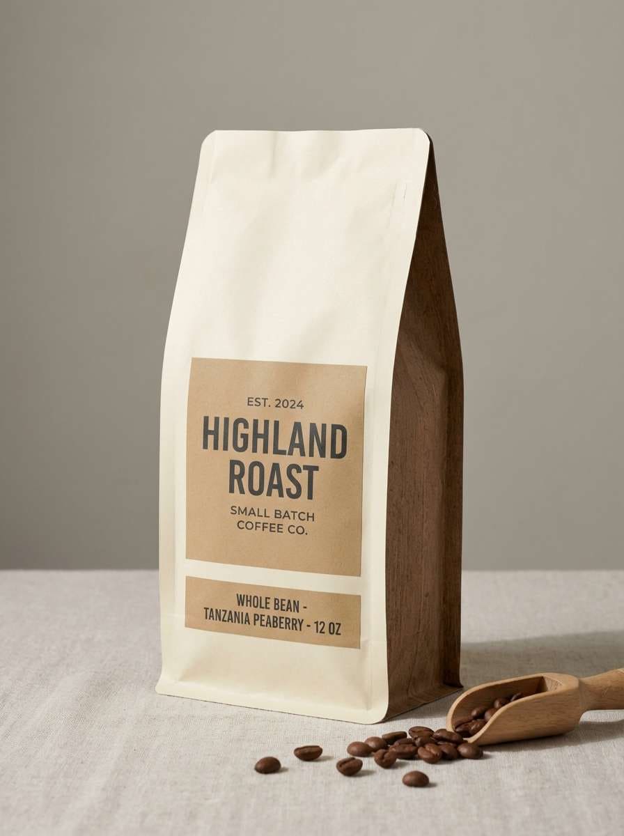 rustic coffee bag packaging