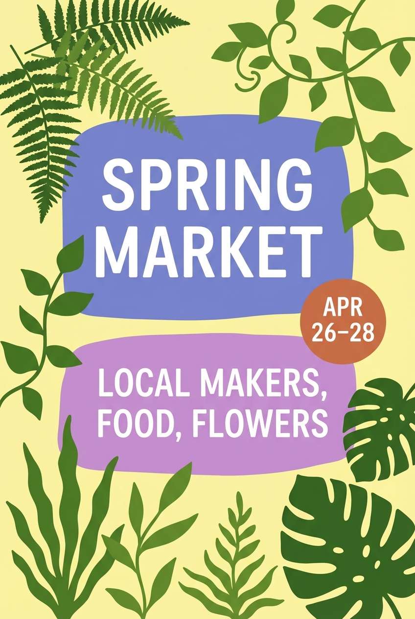 spring market poster design
