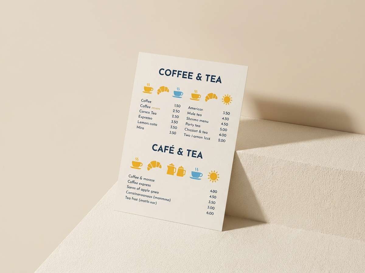 cafe menu card
