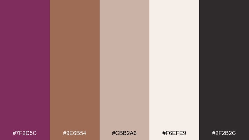 cozy cabin boysenberry color combination with hex codes