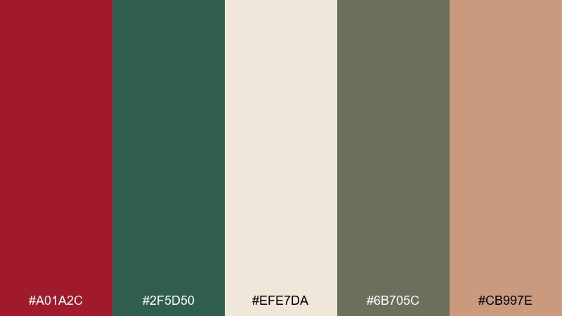 cozy cabin color palette with hex codes