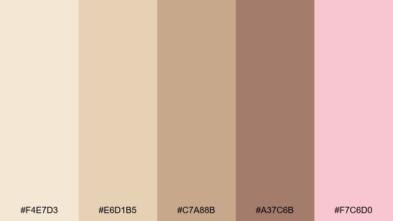 cozy cocoa cream baby shower color palette with hex codes