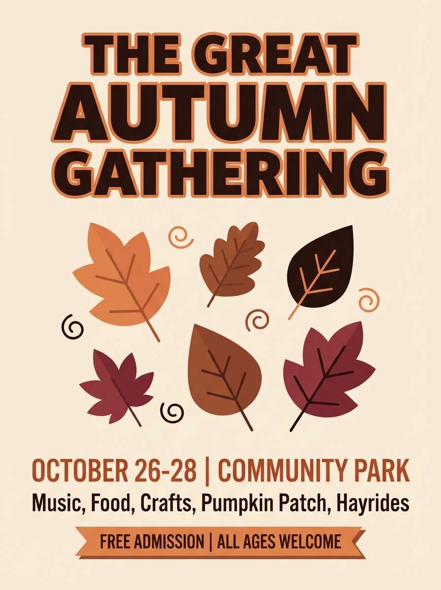 fall flyer in maple tones