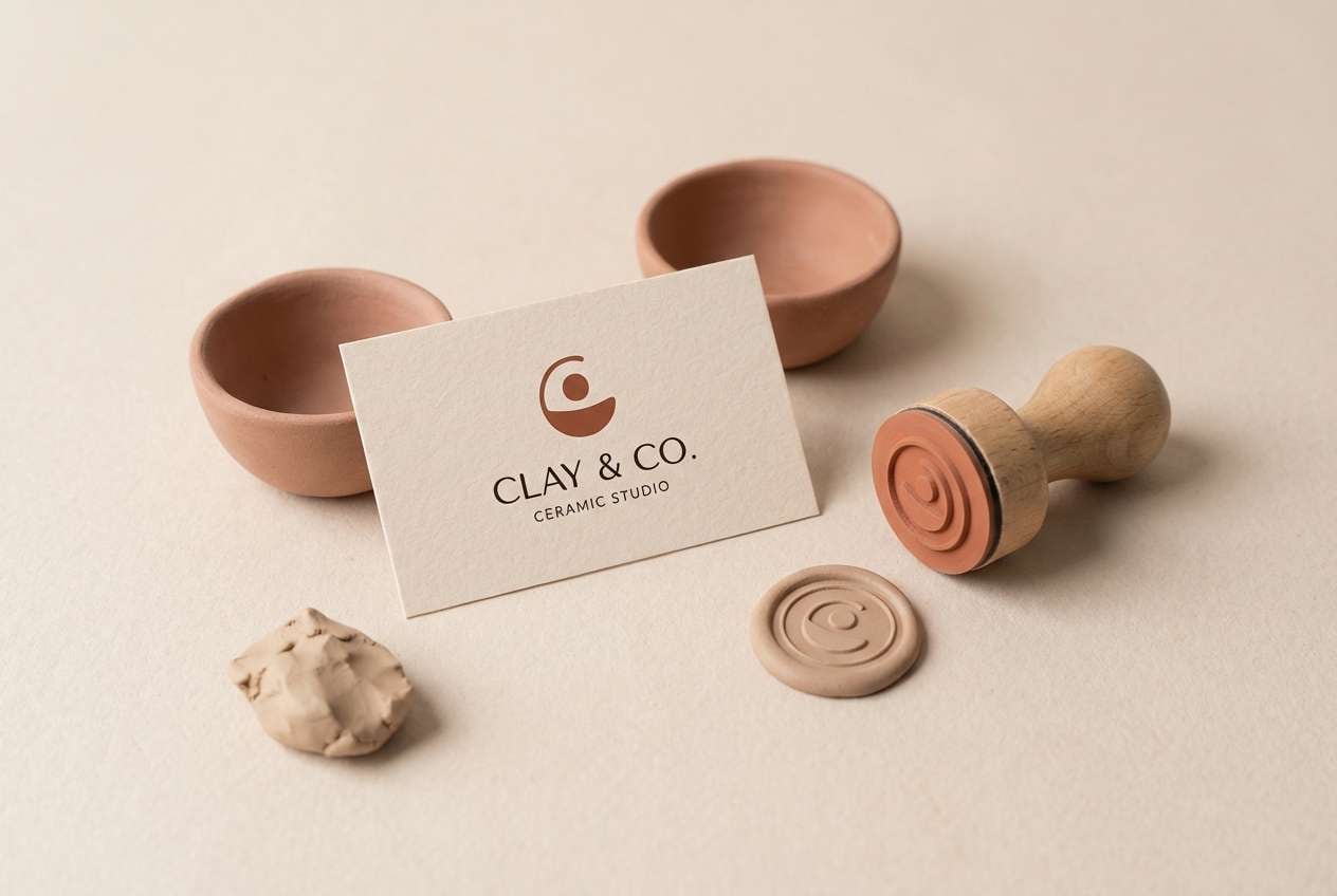 ceramic branding in terracotta