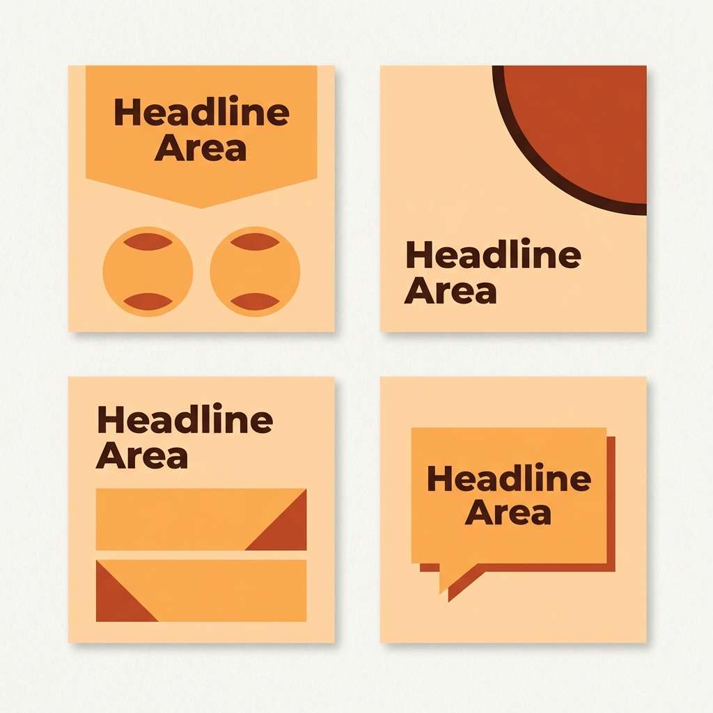 autumn social templates in orange