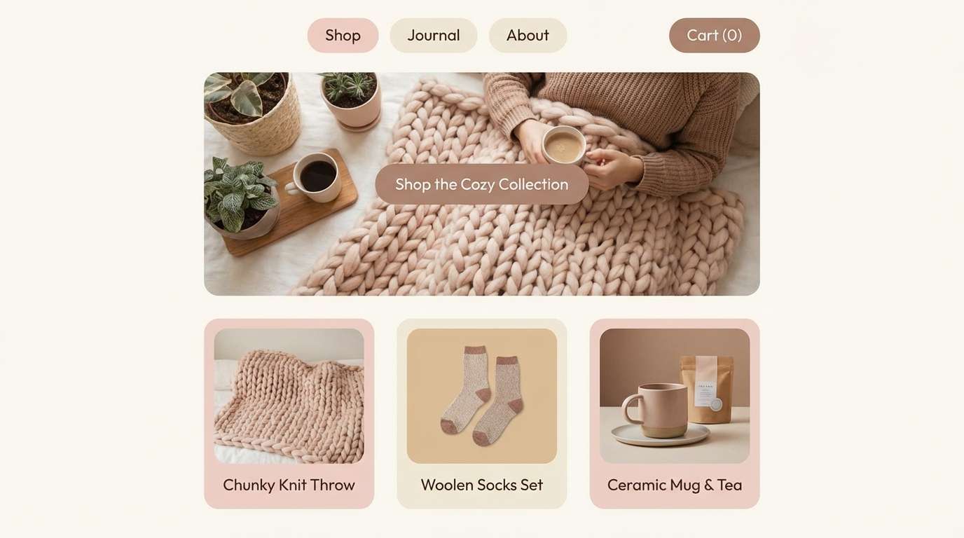 cozy ecommerce ui