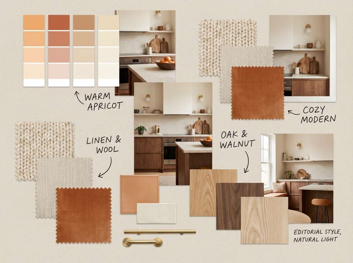 cozy kitchen moodboard