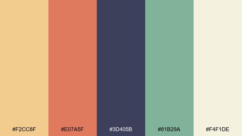 cozy library kids color palette with hex codes