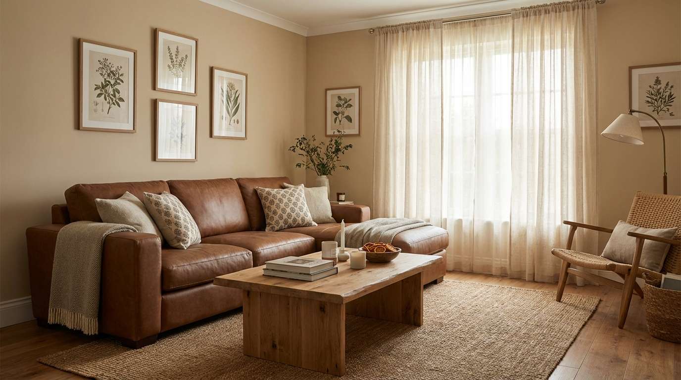 cozy living room neutrals