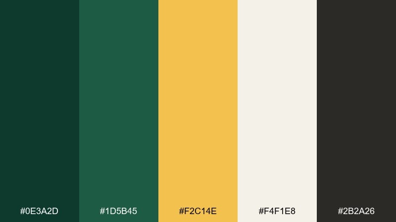 craft brewery bottle green color combination with hex codes