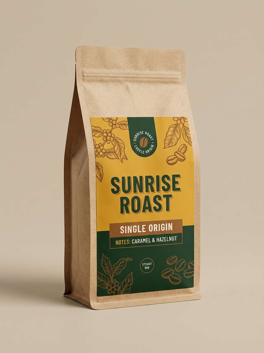 craft coffee bag label