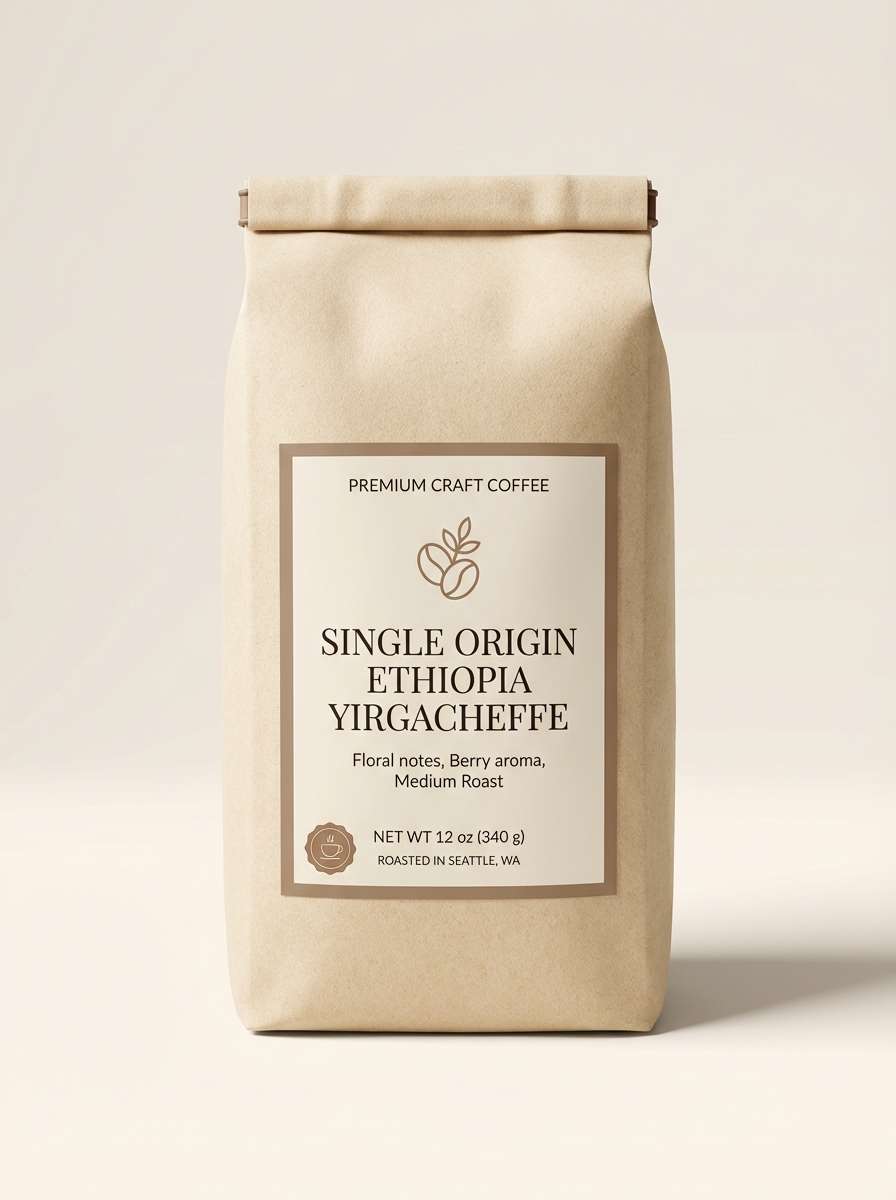 coffee bag in warm quarry tones