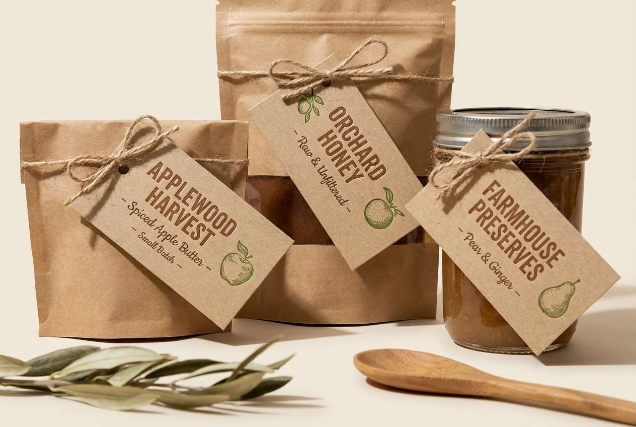 craft food packaging mockup