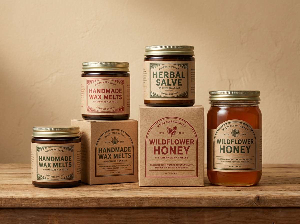 craft labels packaging mockup