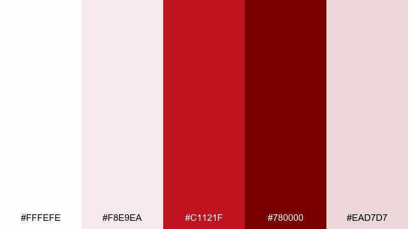 cranberry cream color palette with hex codes