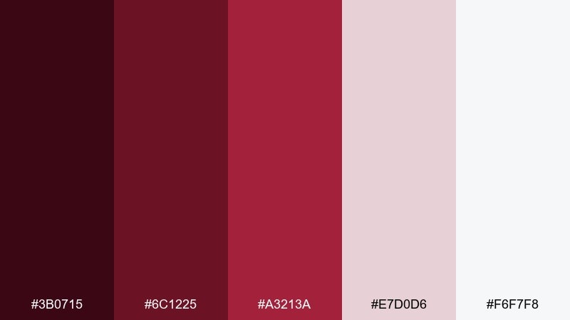 cranberry ink ui burgundy dark red color palette with hex codes