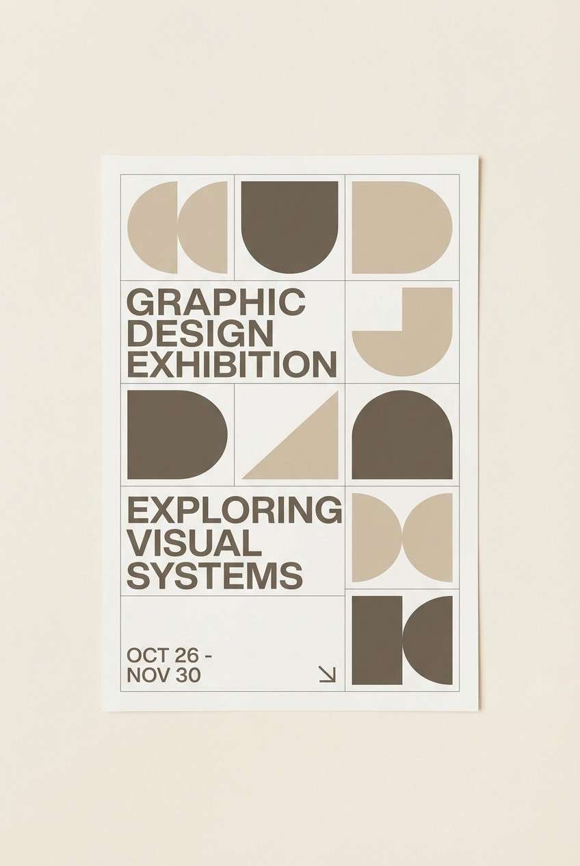 minimal exhibition poster