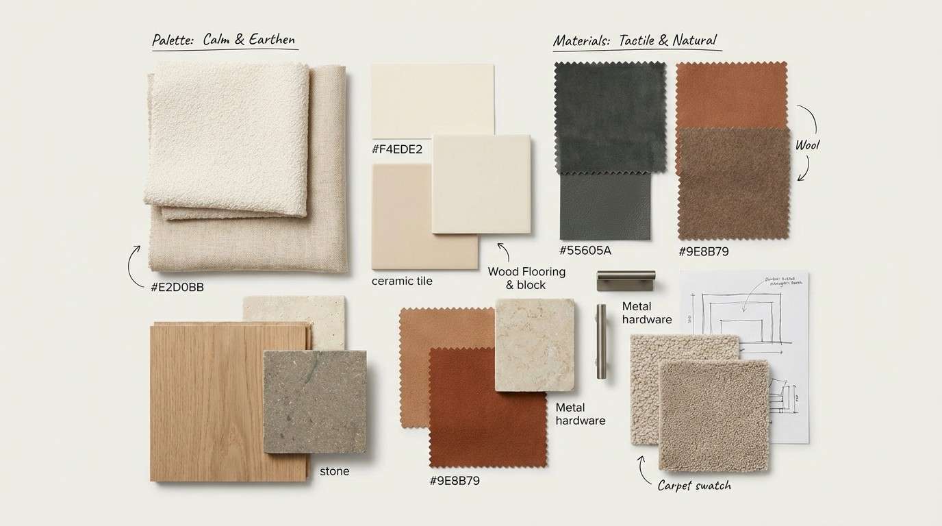 neutral interior concept board