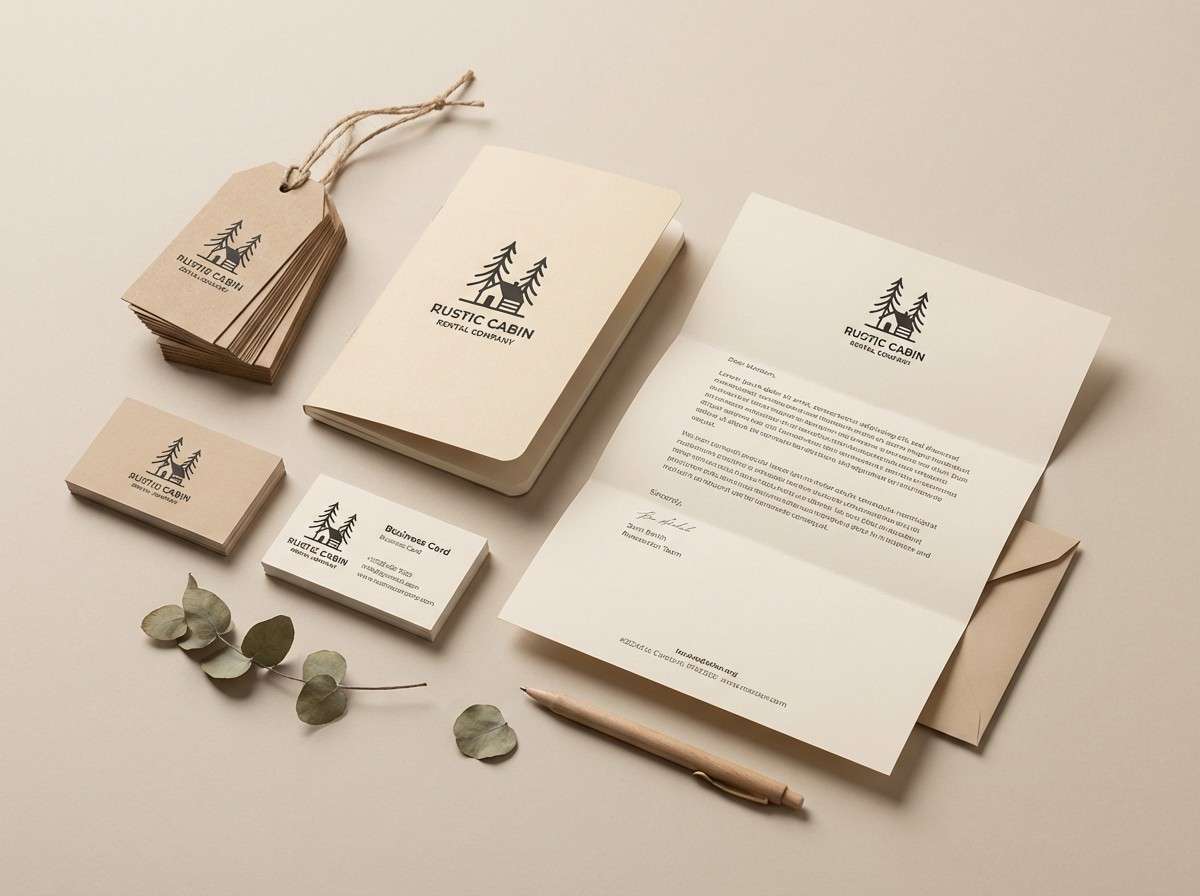 rustic travel stationery