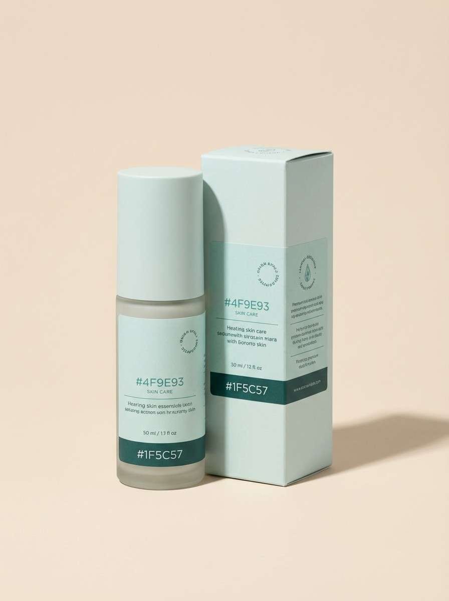 skincare bottle product ad