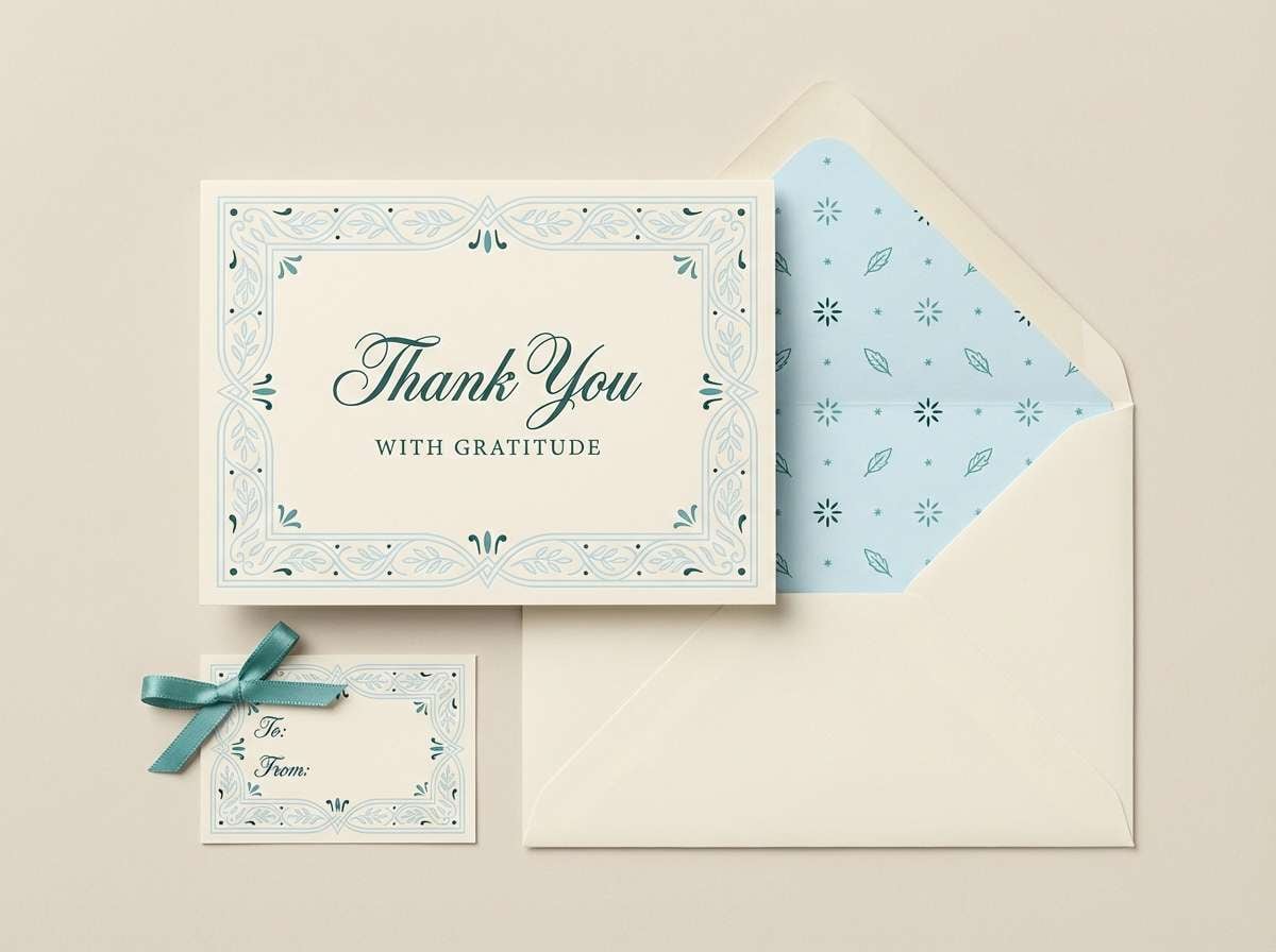 boutique thank you card