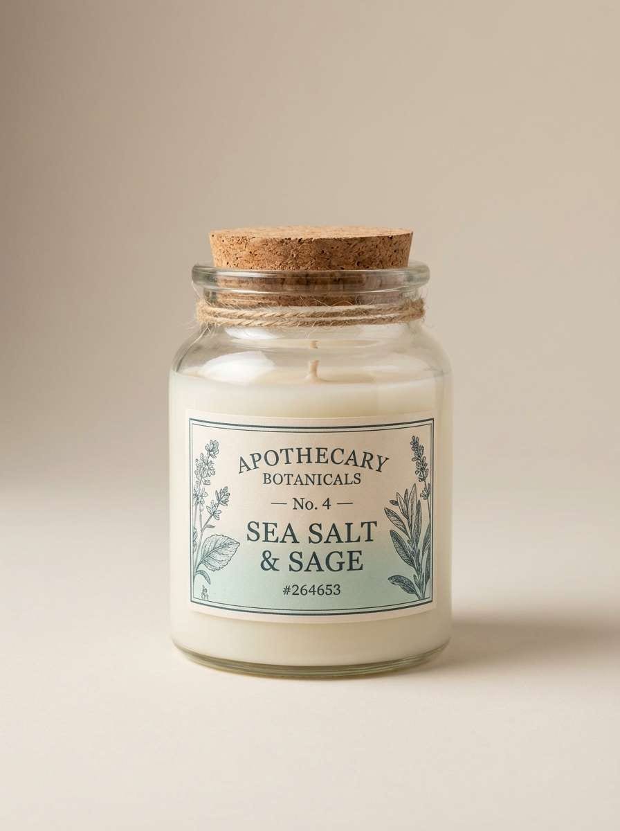 apothecary candle label