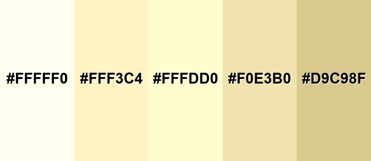 shades and variations of cream-color
