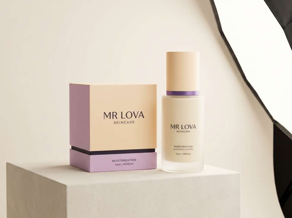 lavender skincare product ad