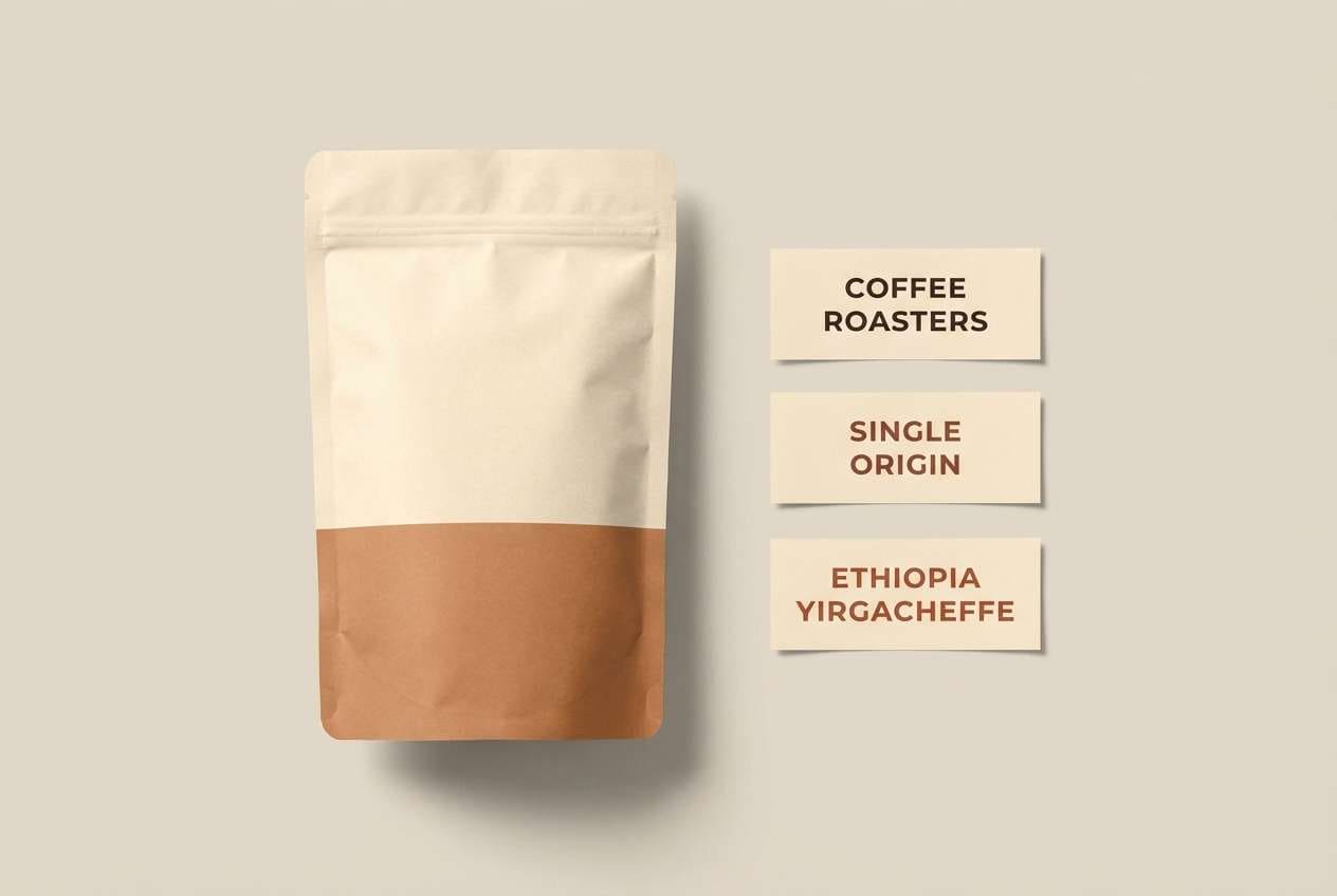 terracotta coffee bag packaging