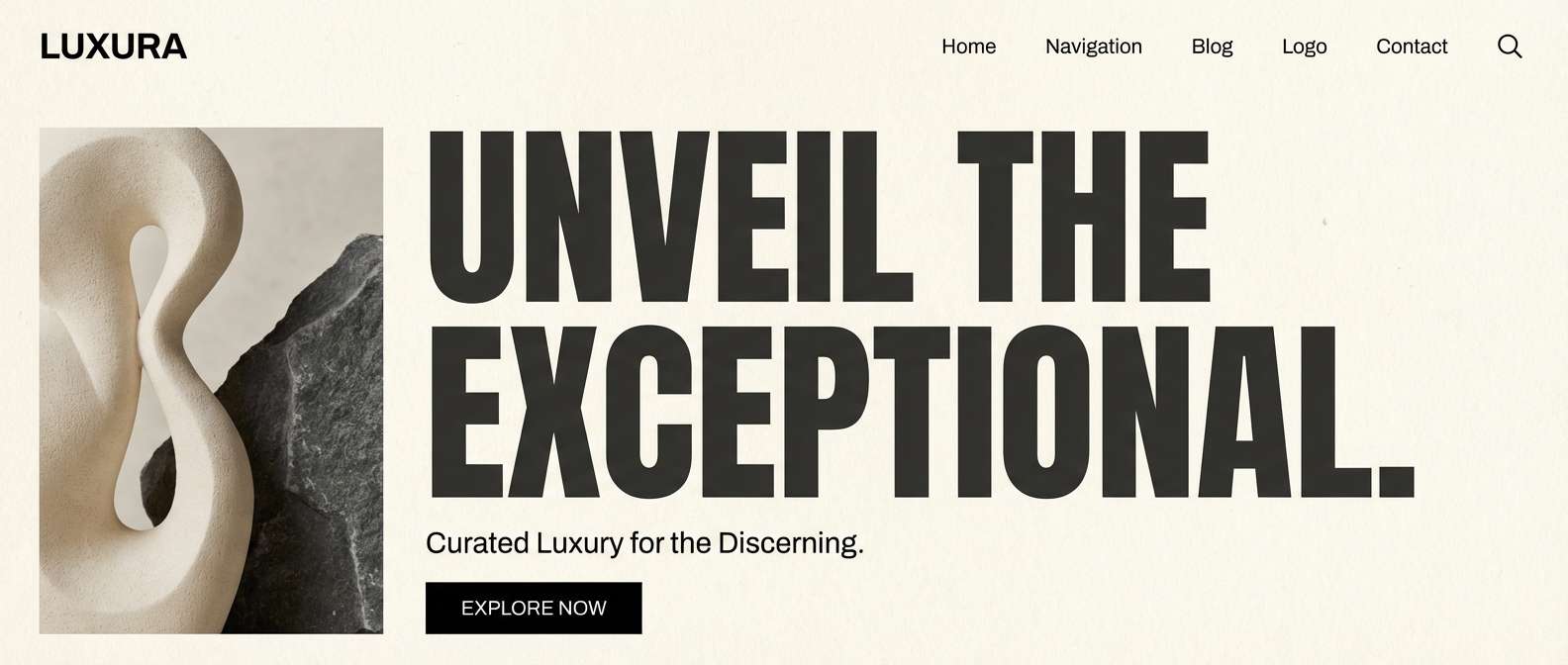 luxury hero ui section