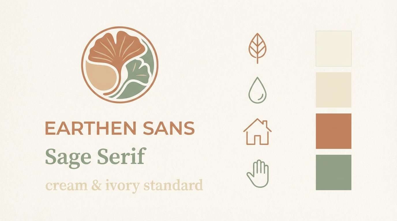 eco brand identity board