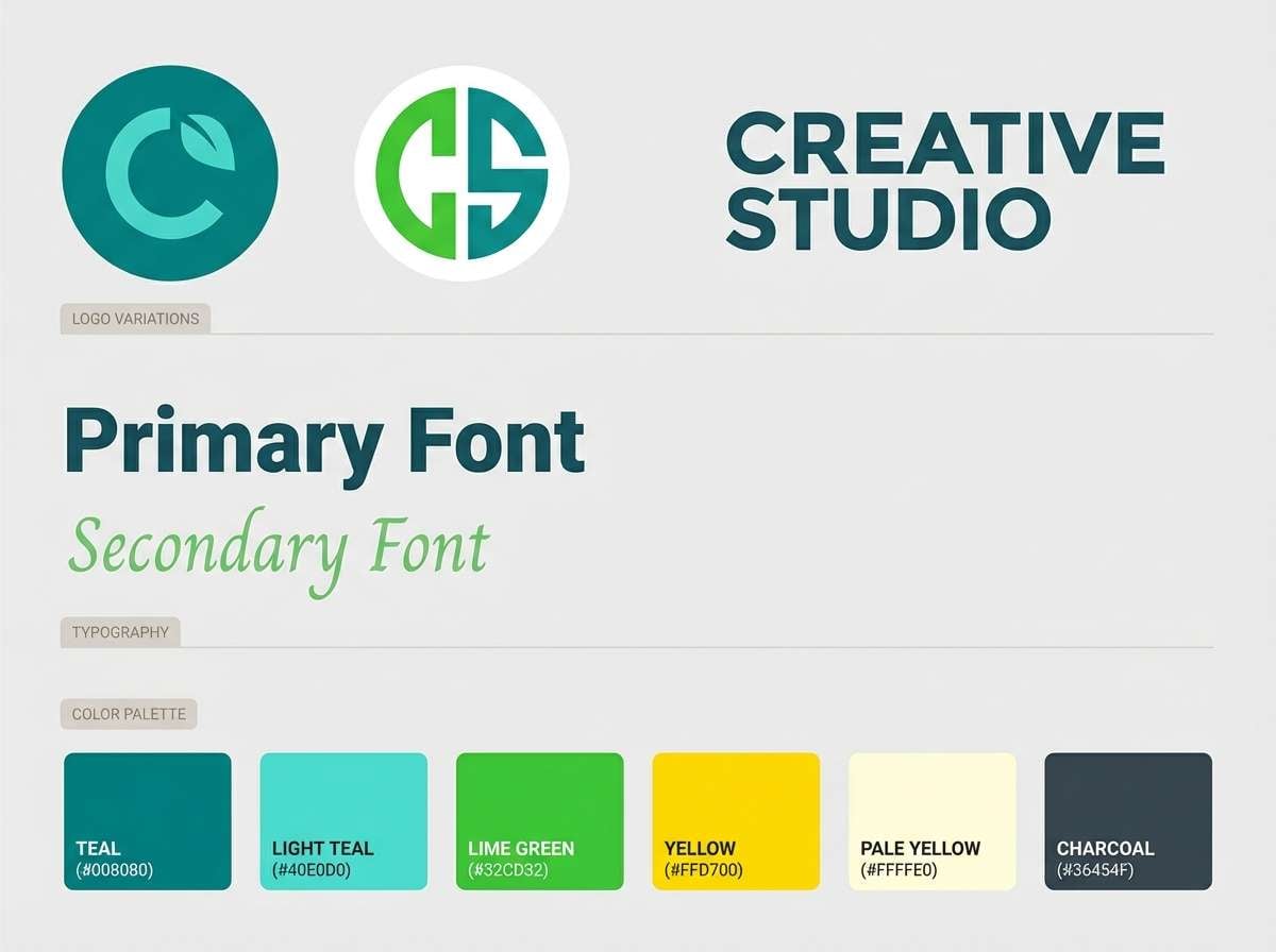 creative brand board teal