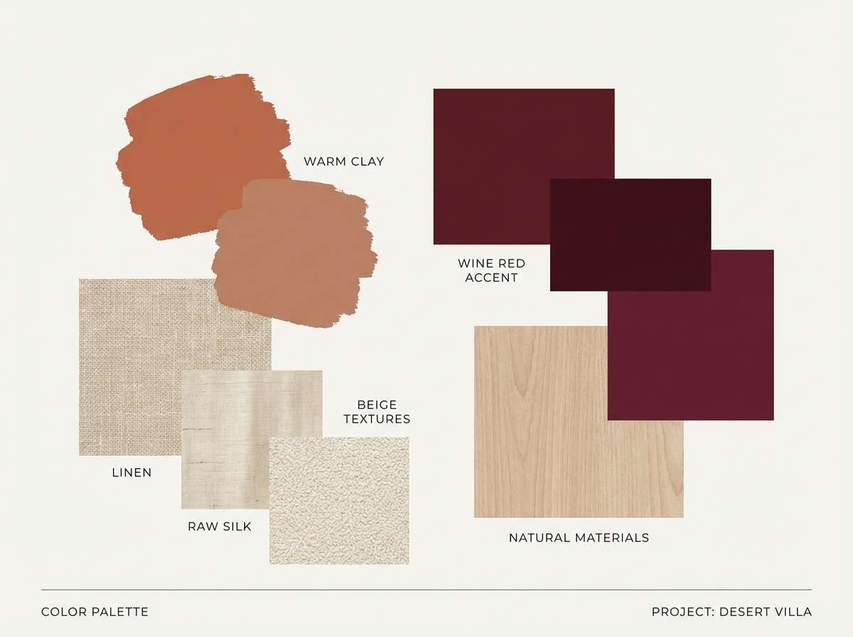 interior mood board graphic