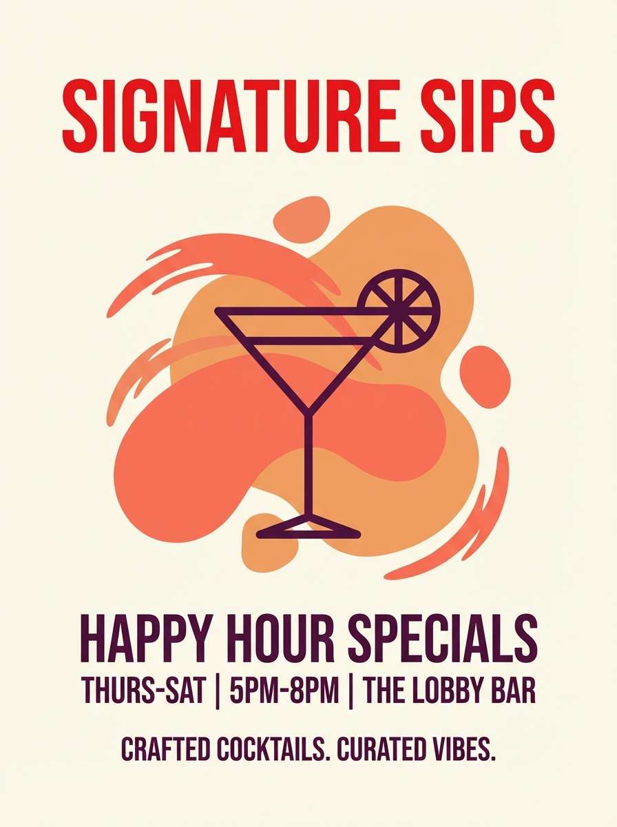 cocktail promo poster design