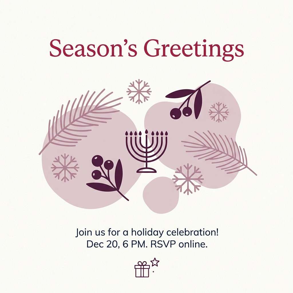 holiday post graphic design