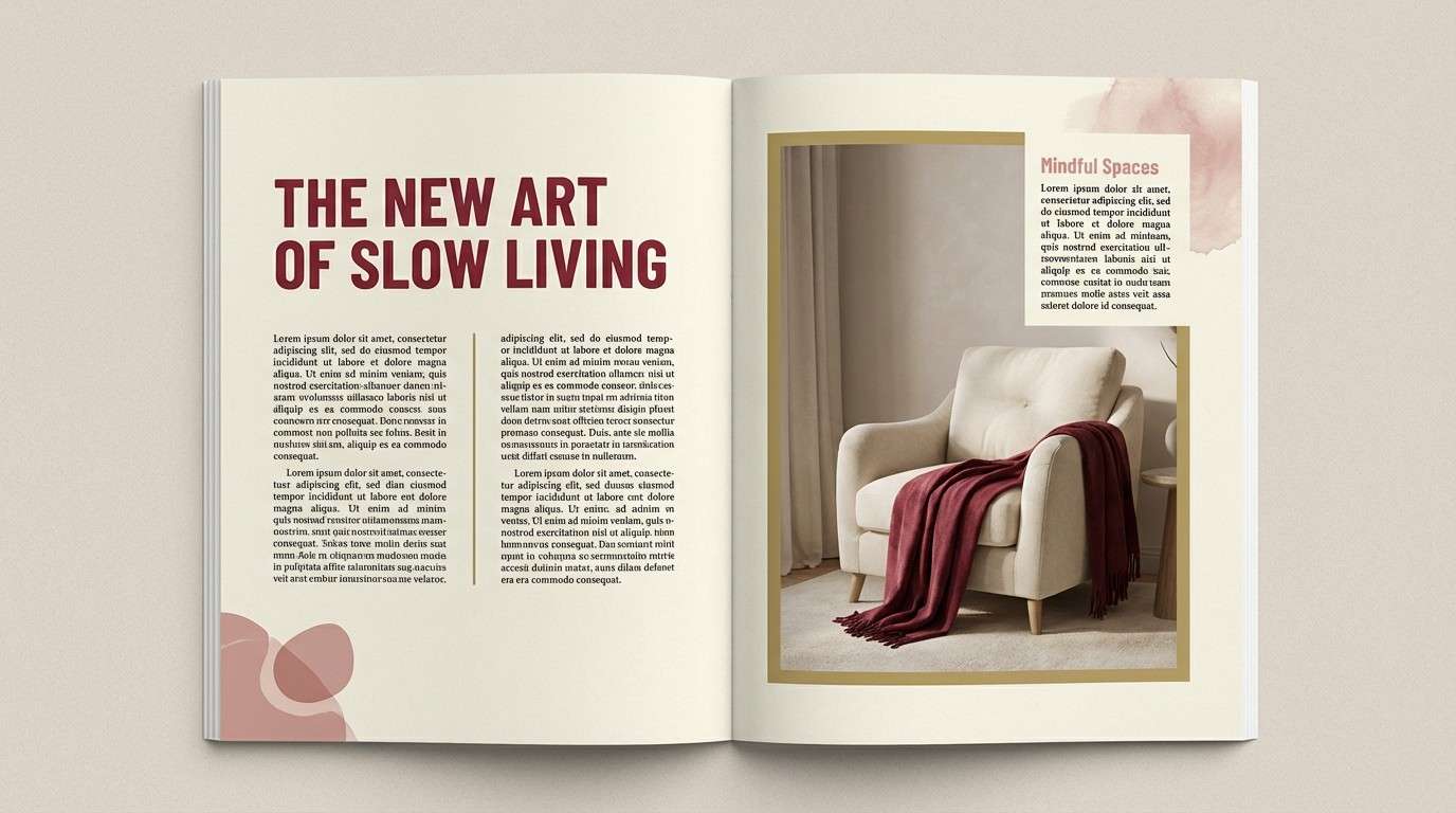 editorial magazine spread layout