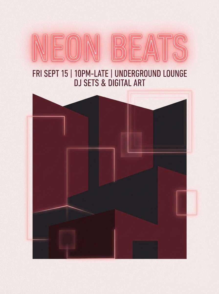 neon club event poster