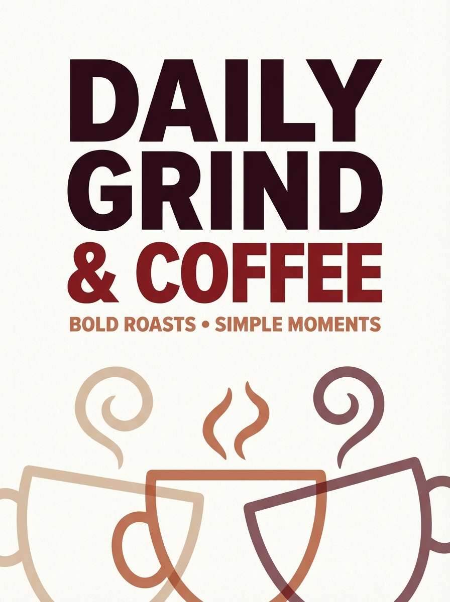 coffee poster in dark red tones