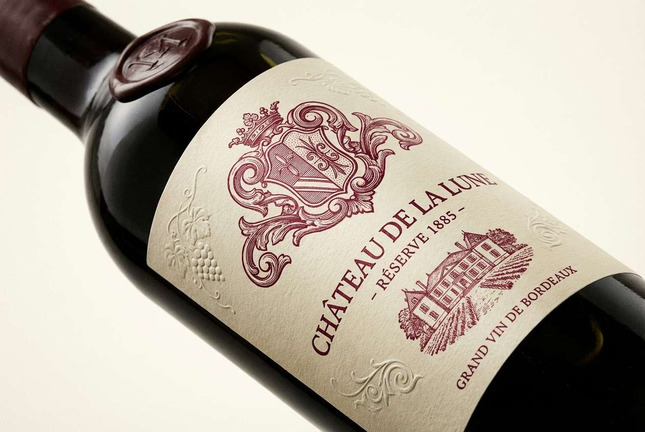 heritage wine bottle label