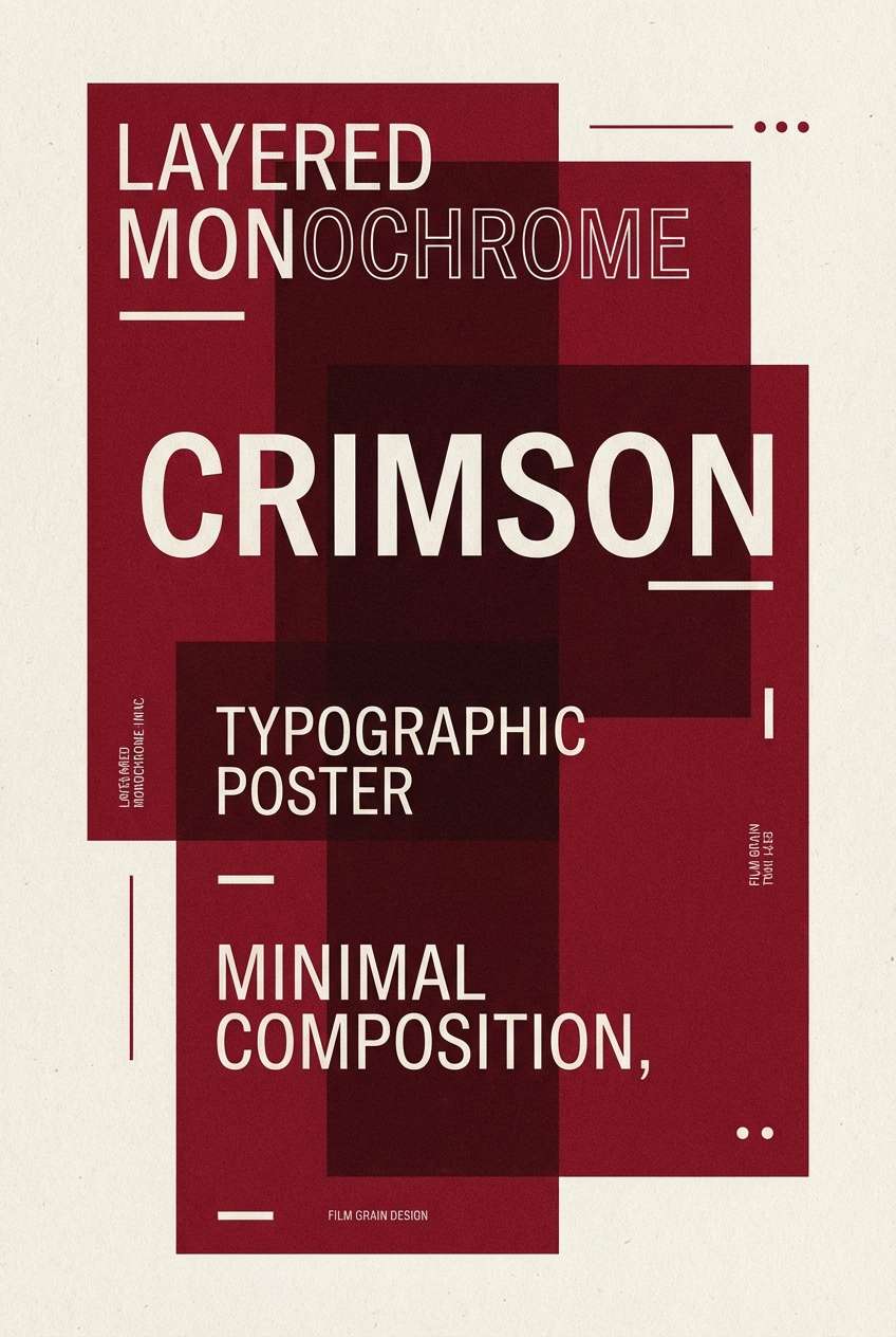 minimal crimson type poster