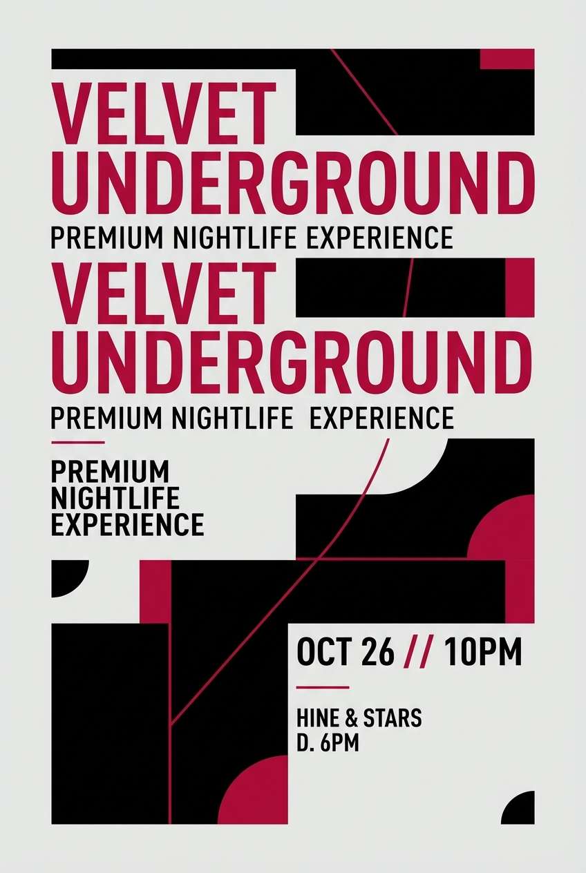 moody ruby noir poster