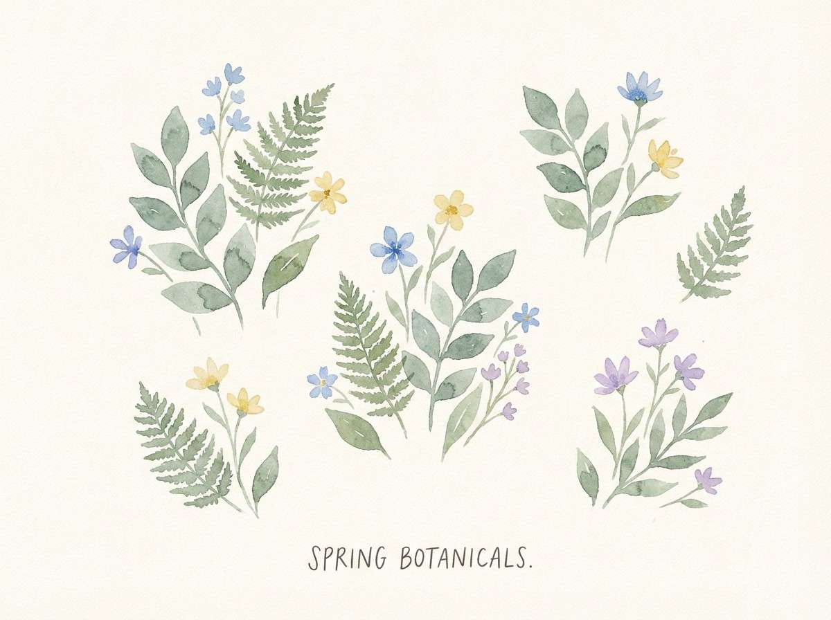 sage botanical watercolor