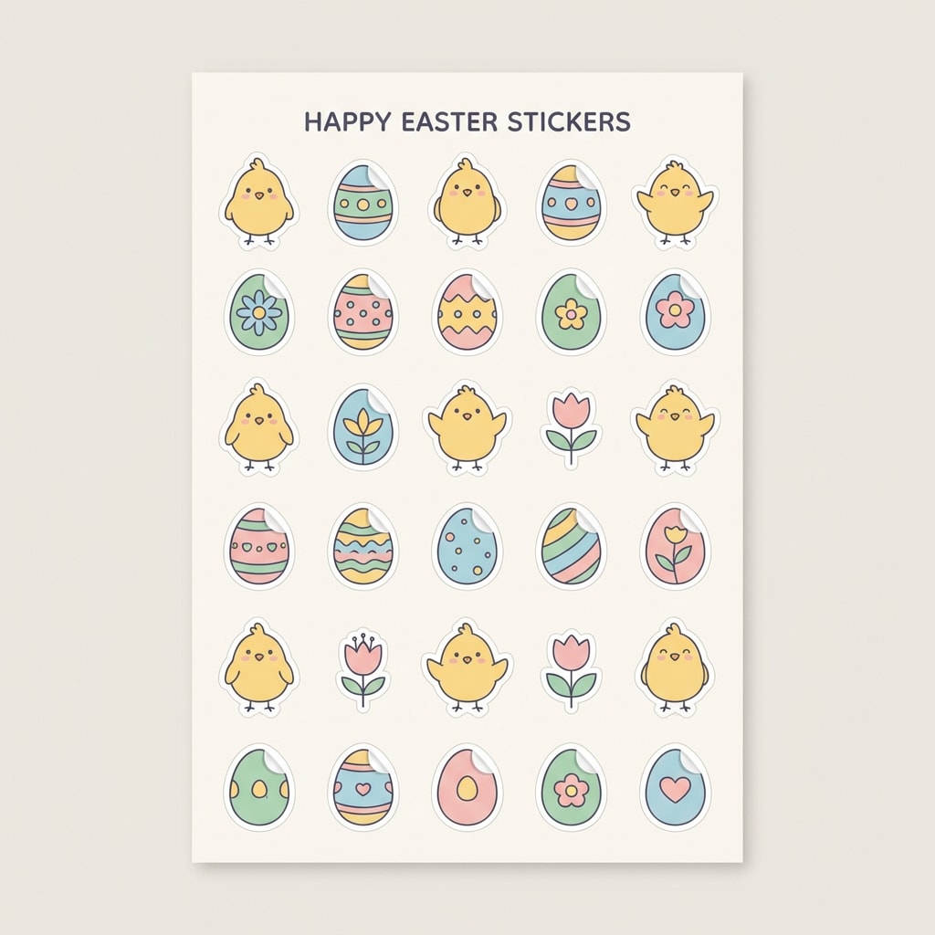 easter sticker sheet