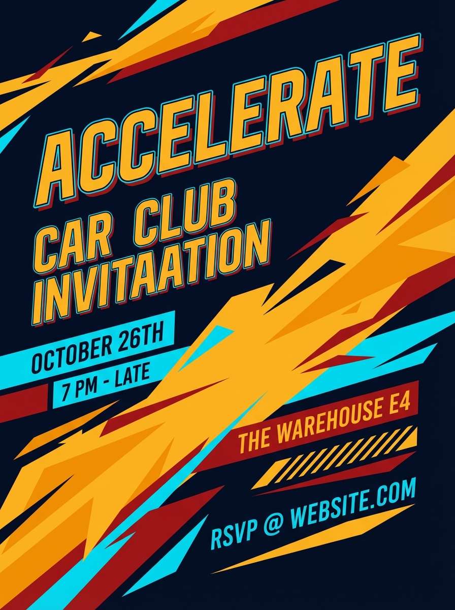 car club flyer