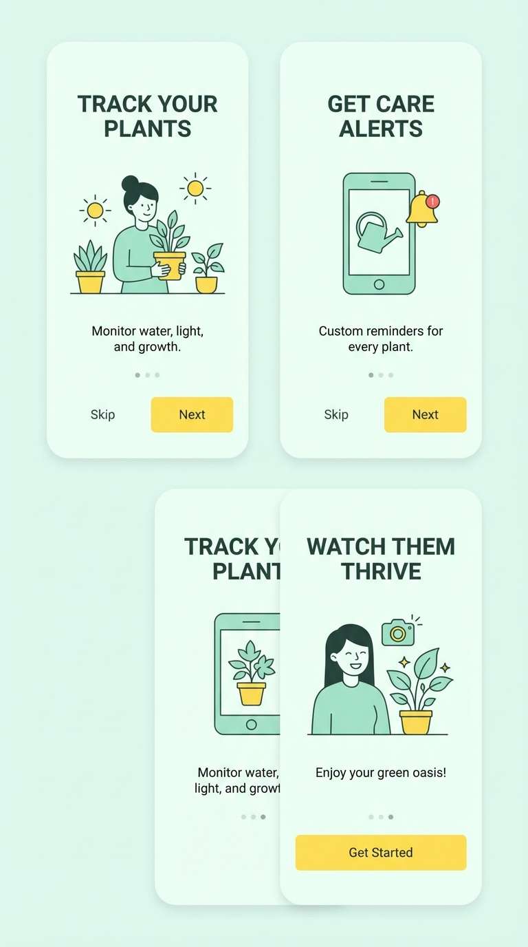 mint app onboarding screens