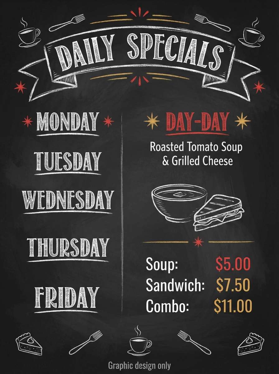 daily specials menu