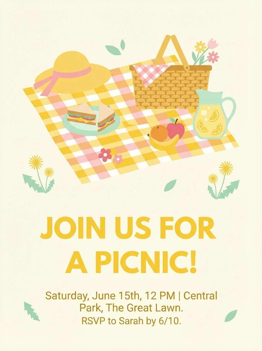 picnic invitation design