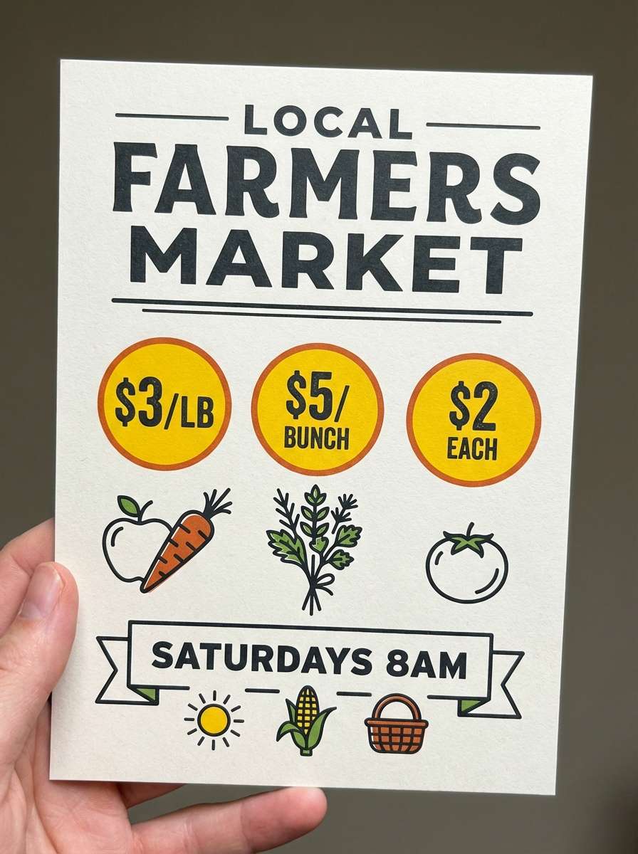 market signage poster