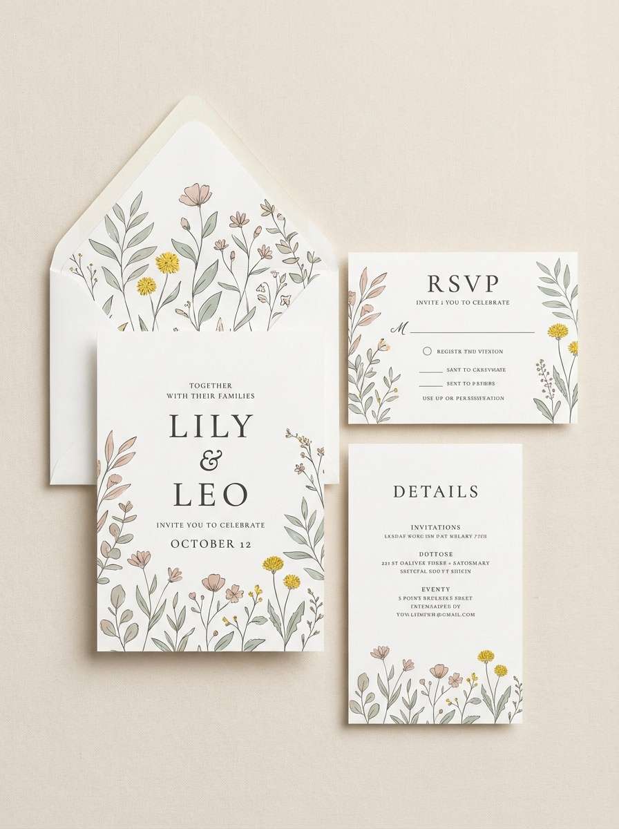garden invitation suite