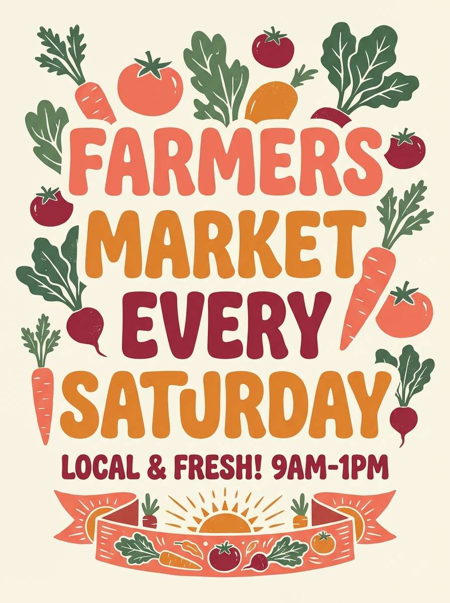 farmers market event poster